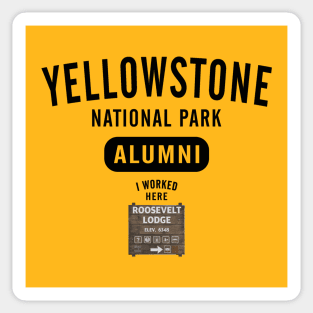 Roosevelt Lodge Yellowstone  Alumni Sticker